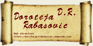 Doroteja Rabasović vizit kartica